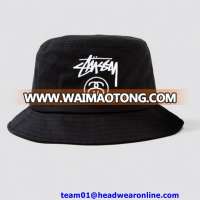 Custom fashion high quality blank black bucket hat